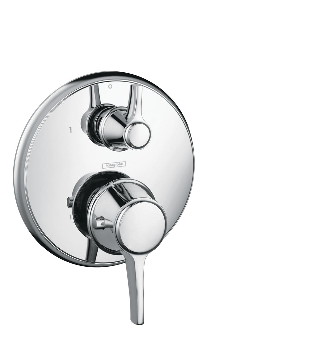 Thermostatic Trim with Volume Control and Diverter, Round in Multiple Finishes