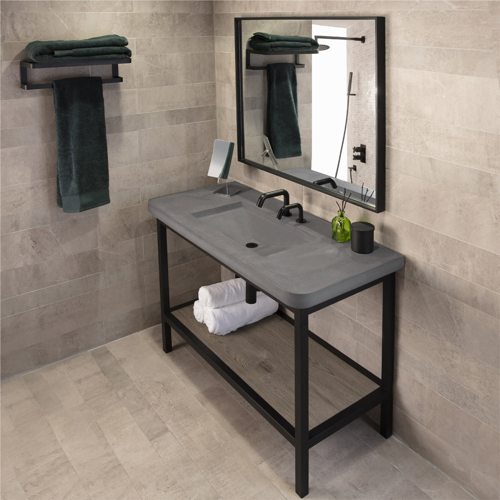 Vanity top sink made of concrete no overflow, used with NTR-FF-66 or NTR-ADA-66 console stand - Maison&Co.