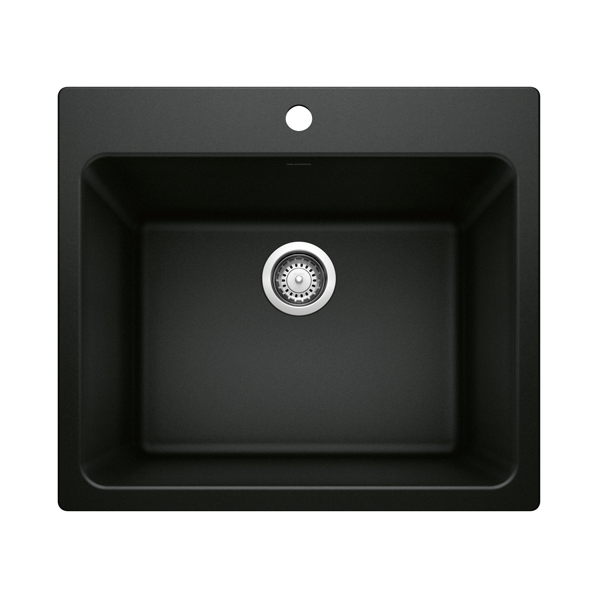 Blanco - 442924 - Liven SILGRANIT 25" Single Bowl Dual Mount Laundry Sink - Coal Black