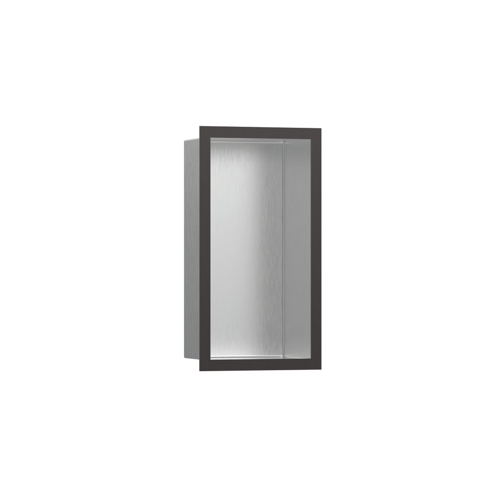 Wall Niche Brushed Stainless Steel with Design Frame 12"x 6"x 4"  in Multiple Finishes