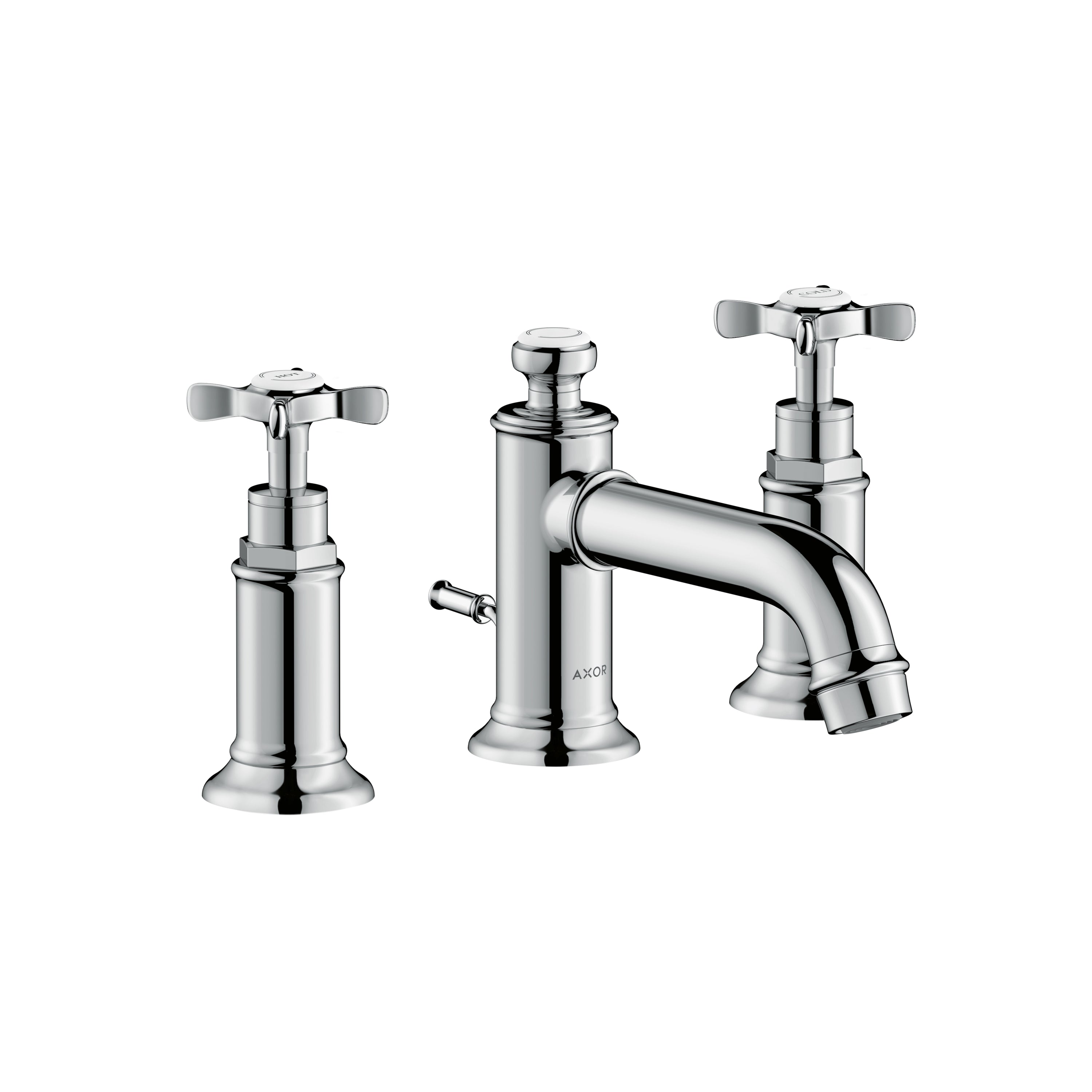 Widespread Faucet 30 with Cross Handles and Pop-Up Drain, 1.2 GPM in Multiple Finishes