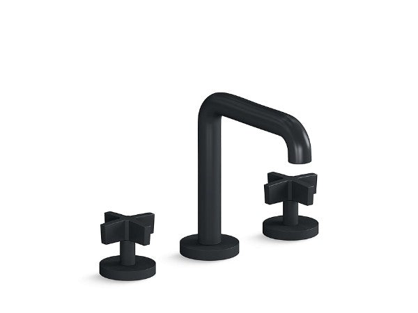 One™ Basin Set, Tall Spout, Cross Handle in Multiple Finishes Length:18" Width:12.5" Height:3.5"