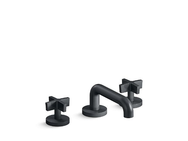 One™ Basin Set, Low Spout, Cross Handle in Multiple Finishes Length:18.063" Width:12.625" Height:3.5"