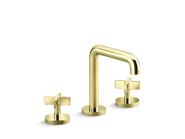 One™ Basin Set, Tall Spout, Cross Handle in Multiple Finishes Length:18" Width:12.5" Height:3.5"