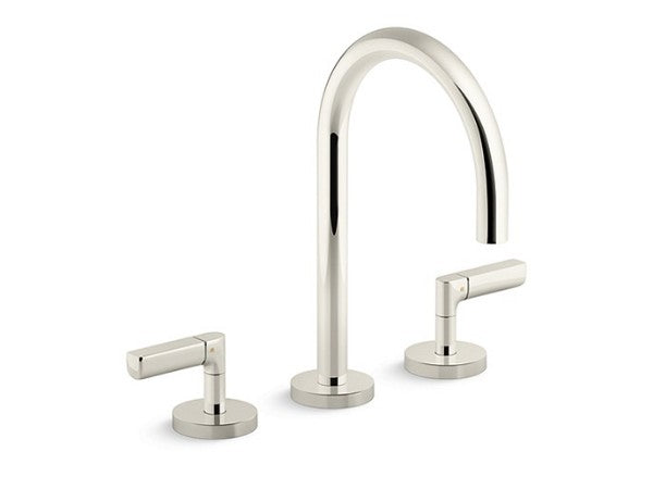 One Nazaré™ Sink Faucet, Gooseneck Spout in Multiple Finishes Length:20.5" Width:12" Height:3.5"
