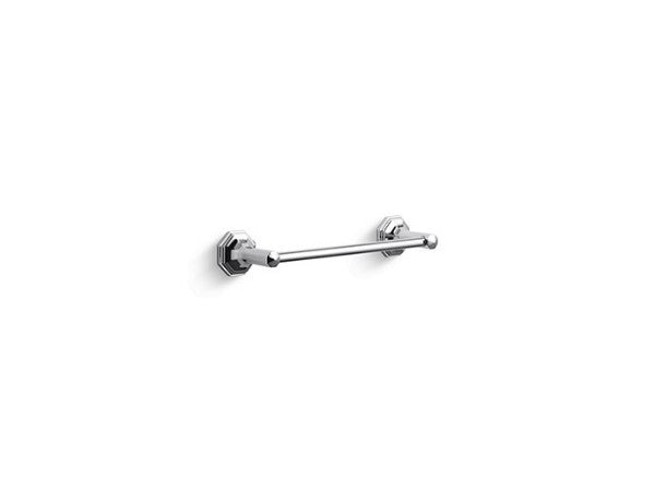 For Town Towel Bar, 12" in Multiple Finishes Length:16.5" Width:6.5" Height:3"