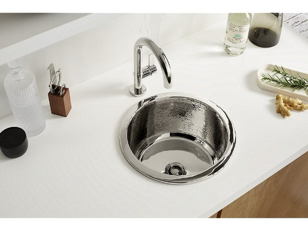 Monte Carlo Ii Rnd Bar Sink-Ad 12.5X15 in Nickel Silver Finish Length:23" Width:19" Height:13"