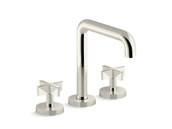 One™ Dm Bath Set, Tall Spout, Cross in Multiple Finishes Length:16.125" Width:12.5" Height:4.063"