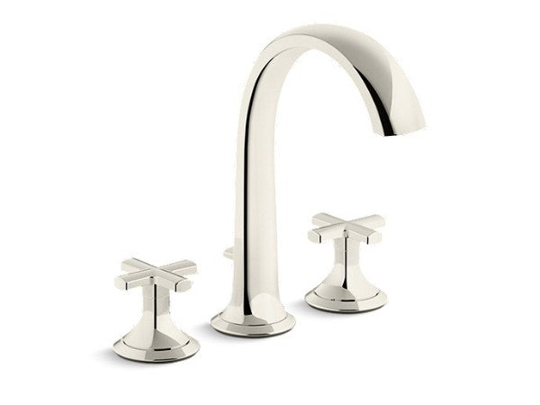 Script® Deckmnt Bath Faucet Crss Hndl in Multiple Finishes Length:14.938" Width:11.25" Height:3.875"