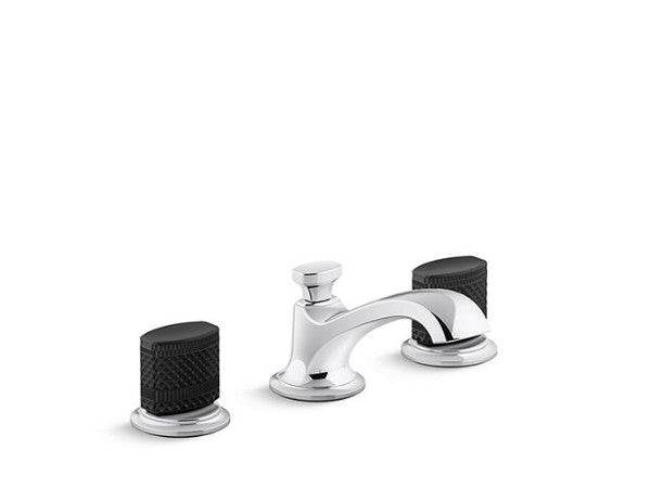 Script® Sink Faucet, Low Spt, Blk Porc in Multiple Finishes Length:17.62" Width:13.25" Height:3.688"