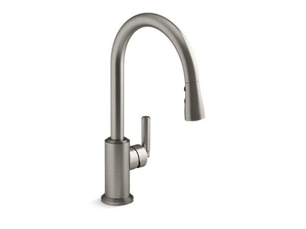 Vir Stil™ Minimal Pulldown Faucet in Multiple Finishes Length:25.787" Width:12.795" Height:3.346"