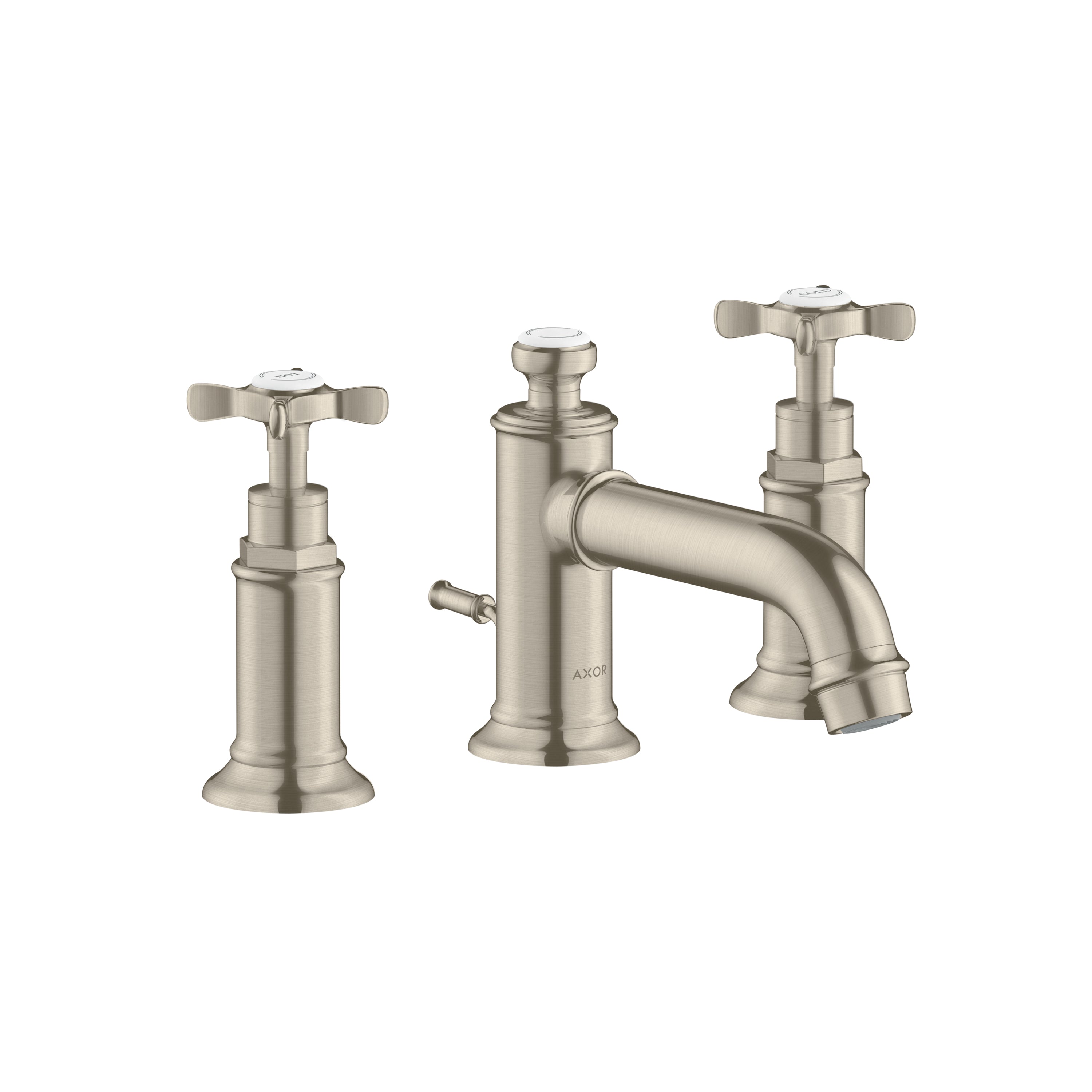 Widespread Faucet 30 with Cross Handles and Pop-Up Drain, 1.2 GPM in Multiple Finishes