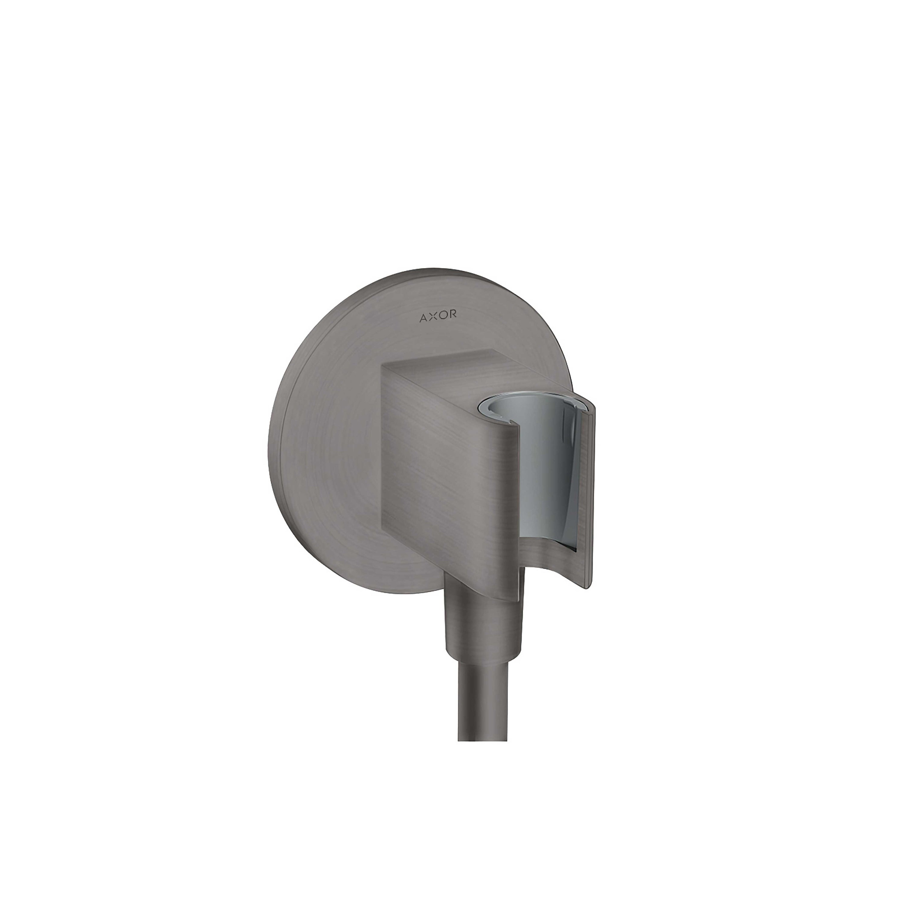 Wall Outlet with Handshower Holder, Round in Multiple Finishes