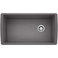 Blanco - 441764 - Diamond SILGRANIT 33" Super Single Undermount Kitchen Sink - Cinder