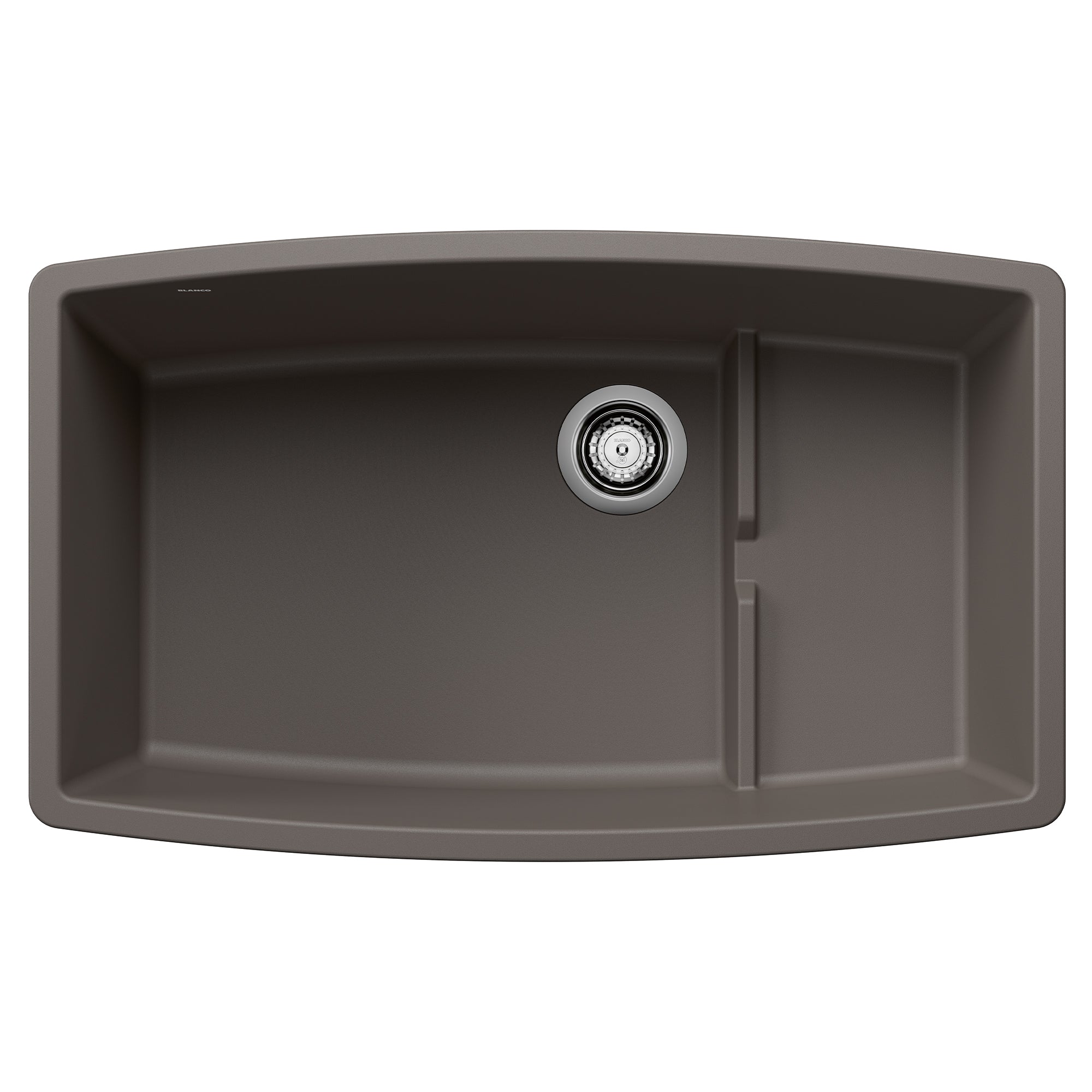 Blanco - 443122 - Performa Cascade SILGRANIT 32" Single Bowl Undermount Kitchen Sink with Colander - Volcano Gray