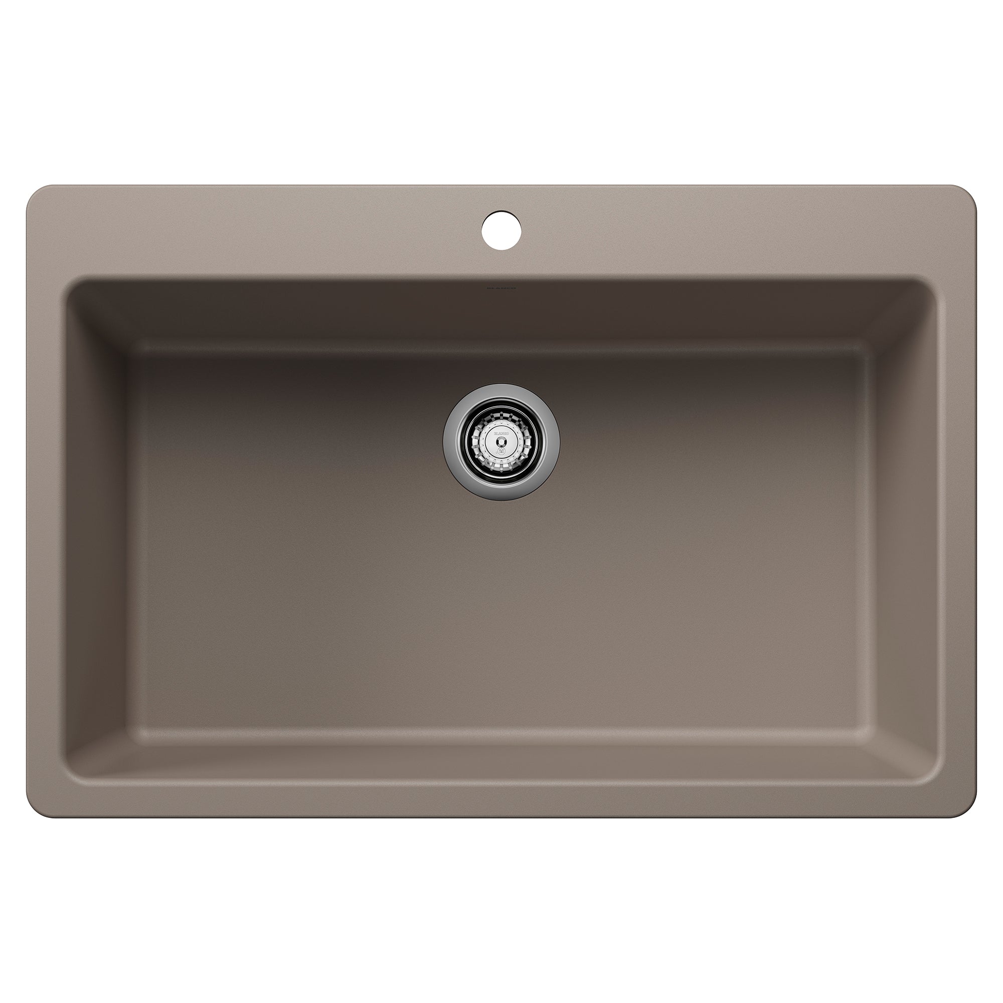 Blanco - 443198 - Liven SILGRANIT 33" Super Single Dual Mount Kitchen Sink - Truffle