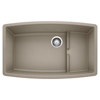 Blanco - 441291 - Performa Cascade SILGRANIT 32" Single Bowl Undermount Kitchen Sink with Colander - Truffle