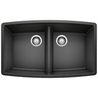 Blanco - 440069 - Performa SILGRANIT 33" 50/50 Double Bowl Undermount Kitchen Sink - Anthracite