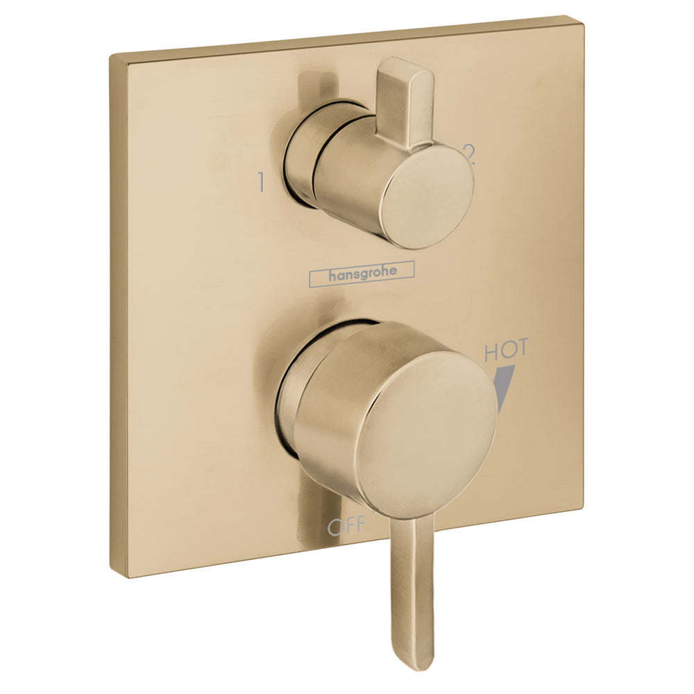 Pressure Balance Trim Square with Diverter in Multiple Finishes