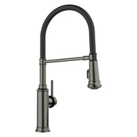 Blanco - 443264 - Empressa Semi-Pro Pull-Down Dual-Spray Kitchen Faucet - Satin Dark Steel