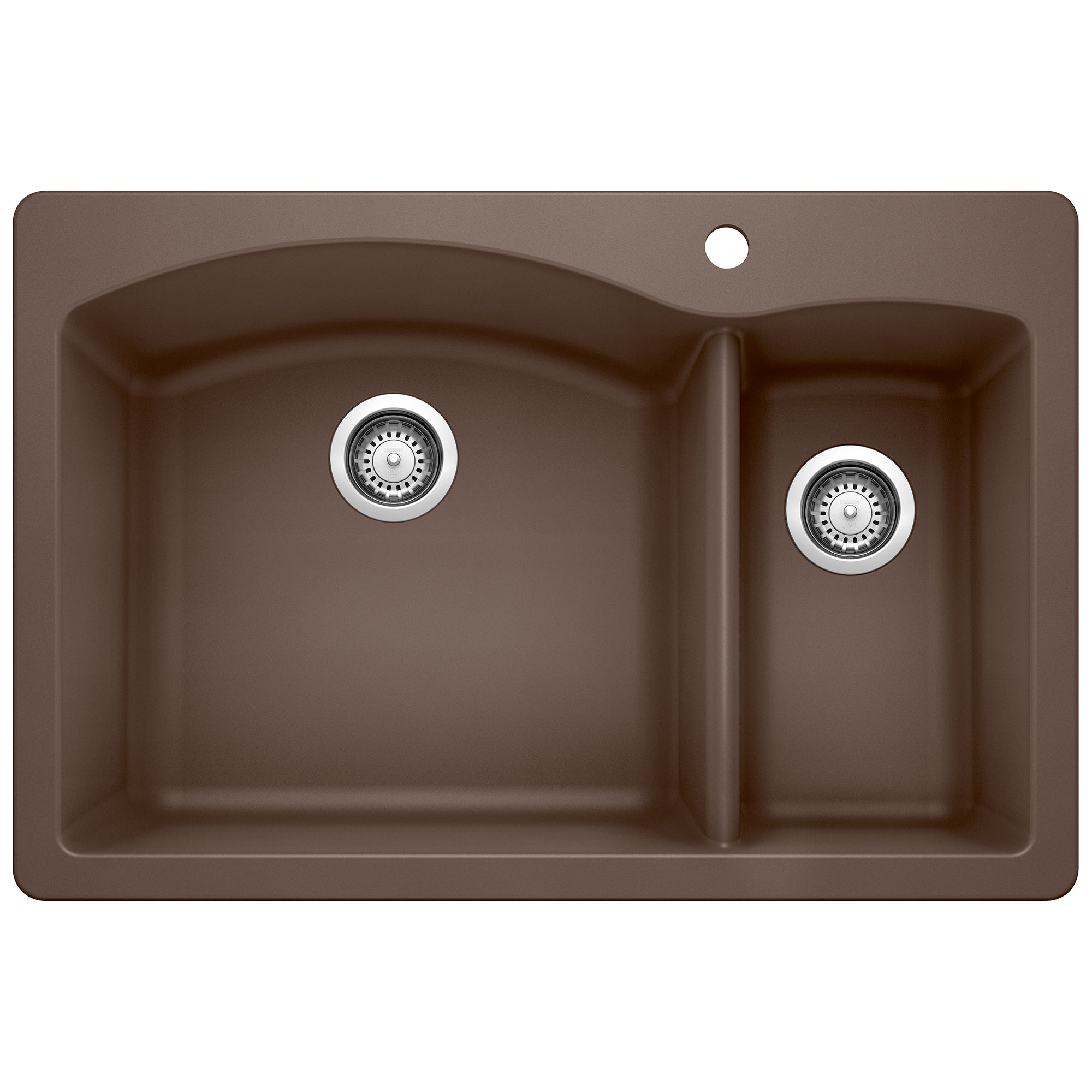 Blanco - 440197 - Diamond SILGRANIT 33" 70/30 Double Bowl Dual Mount Kitchen Sink - Café