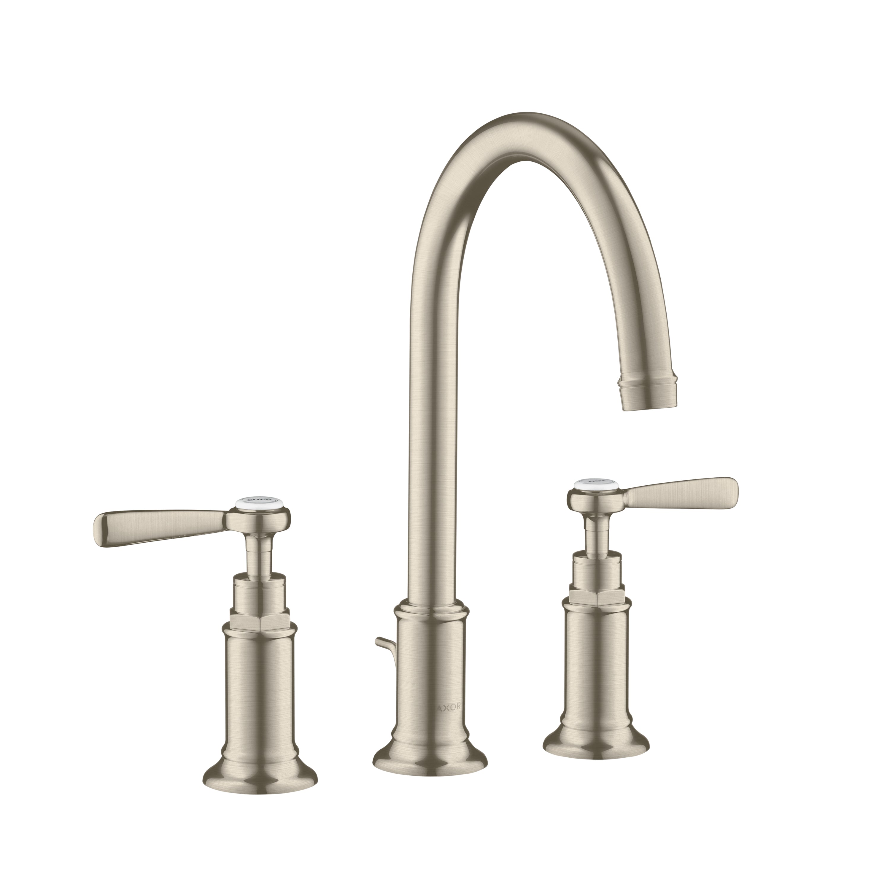 Widespread Faucet 180 with Lever Handles and Pop-Up Drain, 1.2 GPM in Multiple Finishes