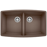 Blanco - 440068 - Performa SILGRANIT 33" 50/50 Double Bowl Undermount Kitchen Sink - Café