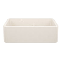 Blanco - 443078 - Ikon SILGRANIT 33" Double Bowl Apron-Front Farmhouse Sink with Low Divide - Soft White