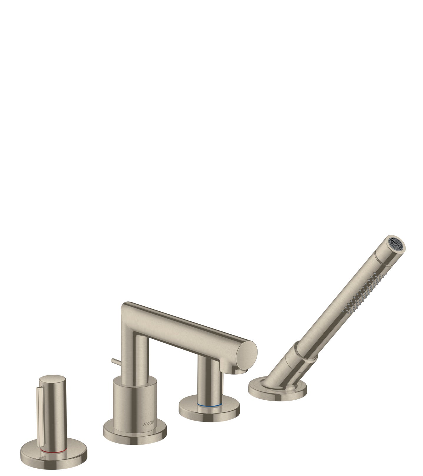 4-Hole Roman Tub Set Trim with Zero Handles and 1.75 GPM Handshower in Multiple Finishes