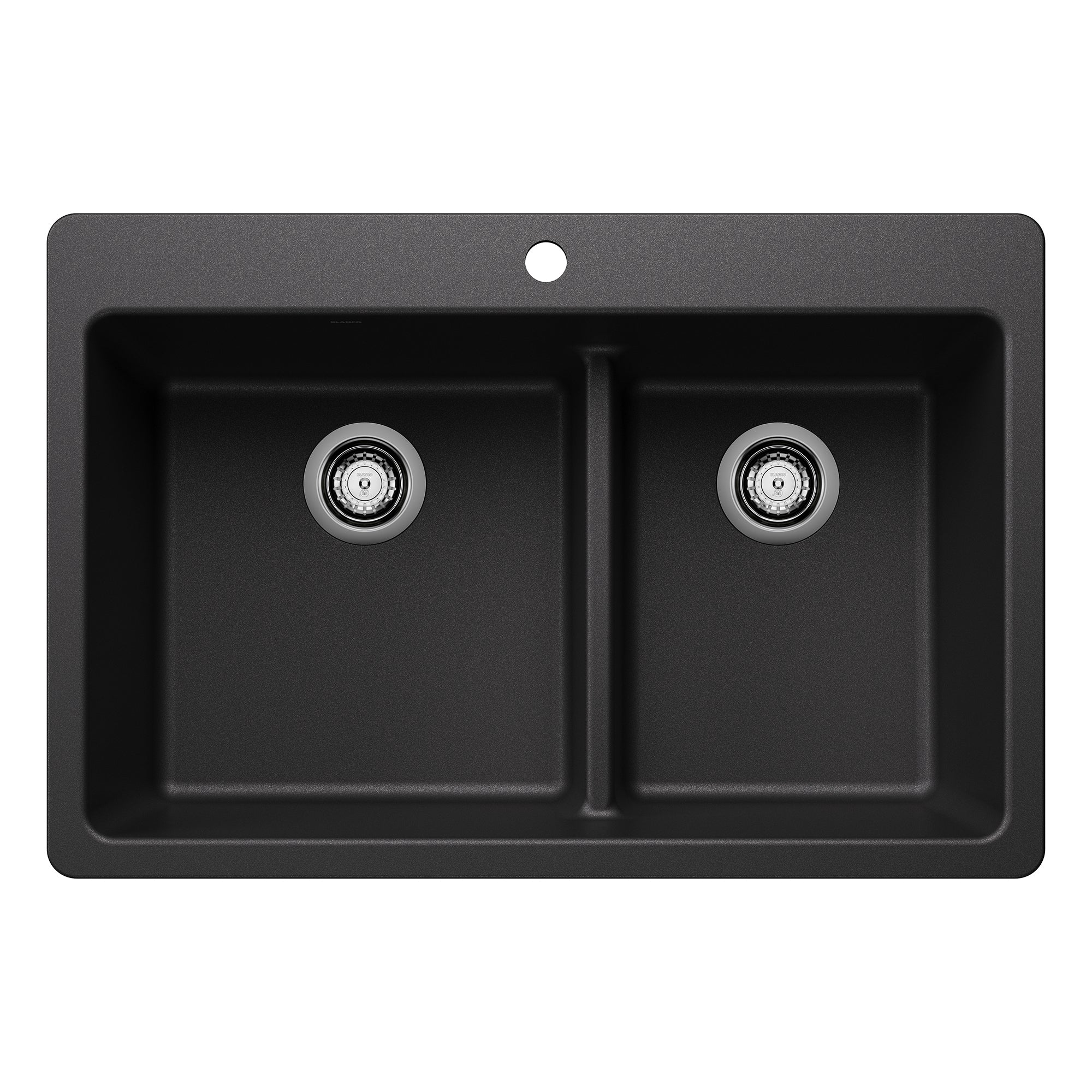 Blanco - 443211 - Liven SILGRANIT 33" 60/40 Double Bowl Dual Mount Kitchen Sink with Low Divide - Anthracite