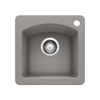 Blanco - 440203 - Diamond SILGRANIT 15" Dual Mount Bar Sink - Metallic Gray