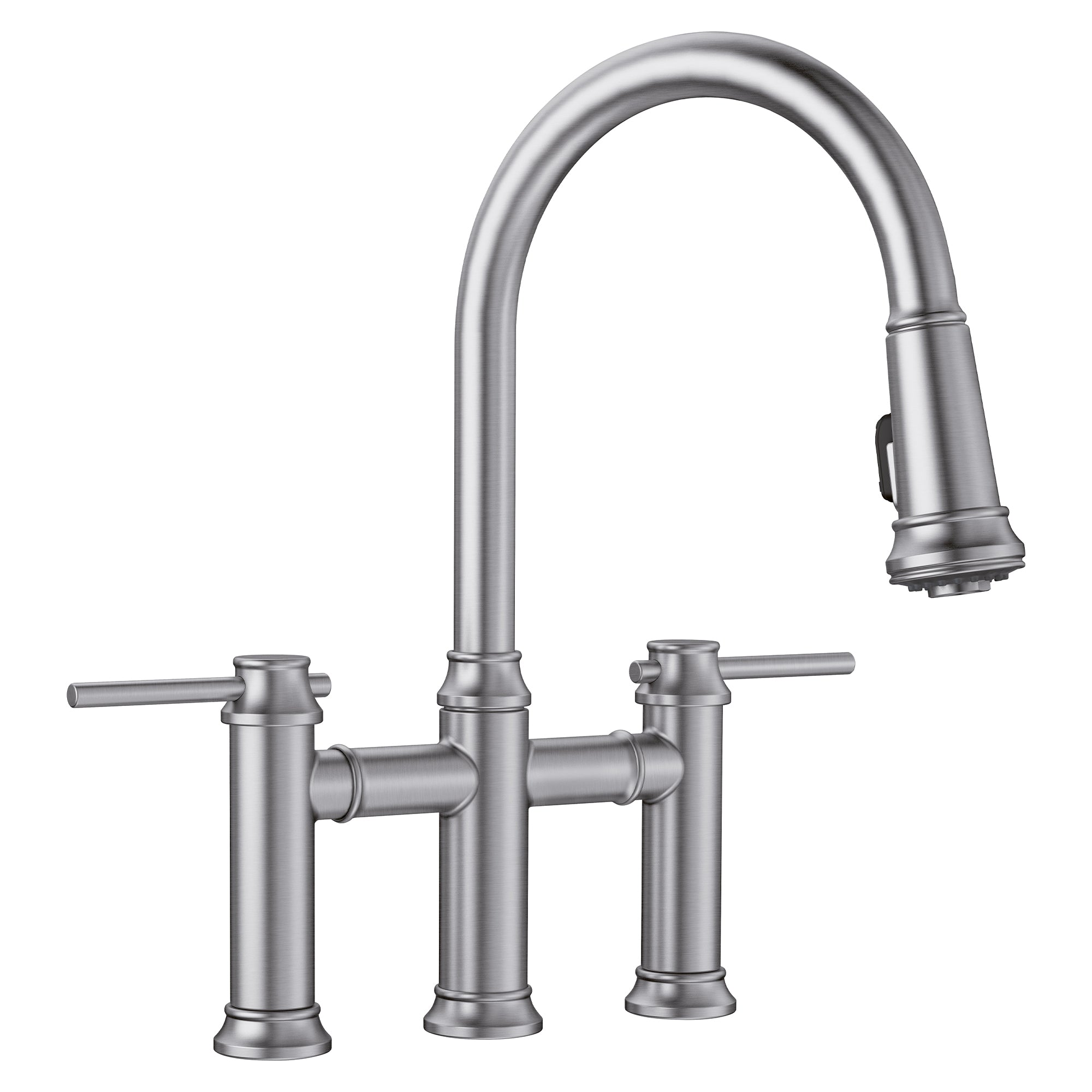 Blanco - 442505 - Empressa Pull-Down Dual-Spray Bridge Faucet - PVD Steel