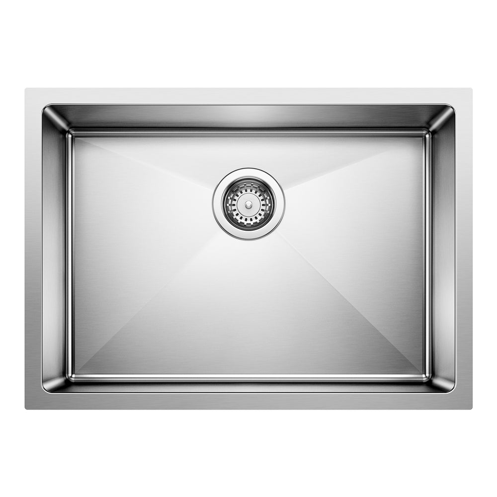 Blanco - 524752 - Cuvee R15 25" Single Bowl Undermount Stainless Steel Kitchen Sink
