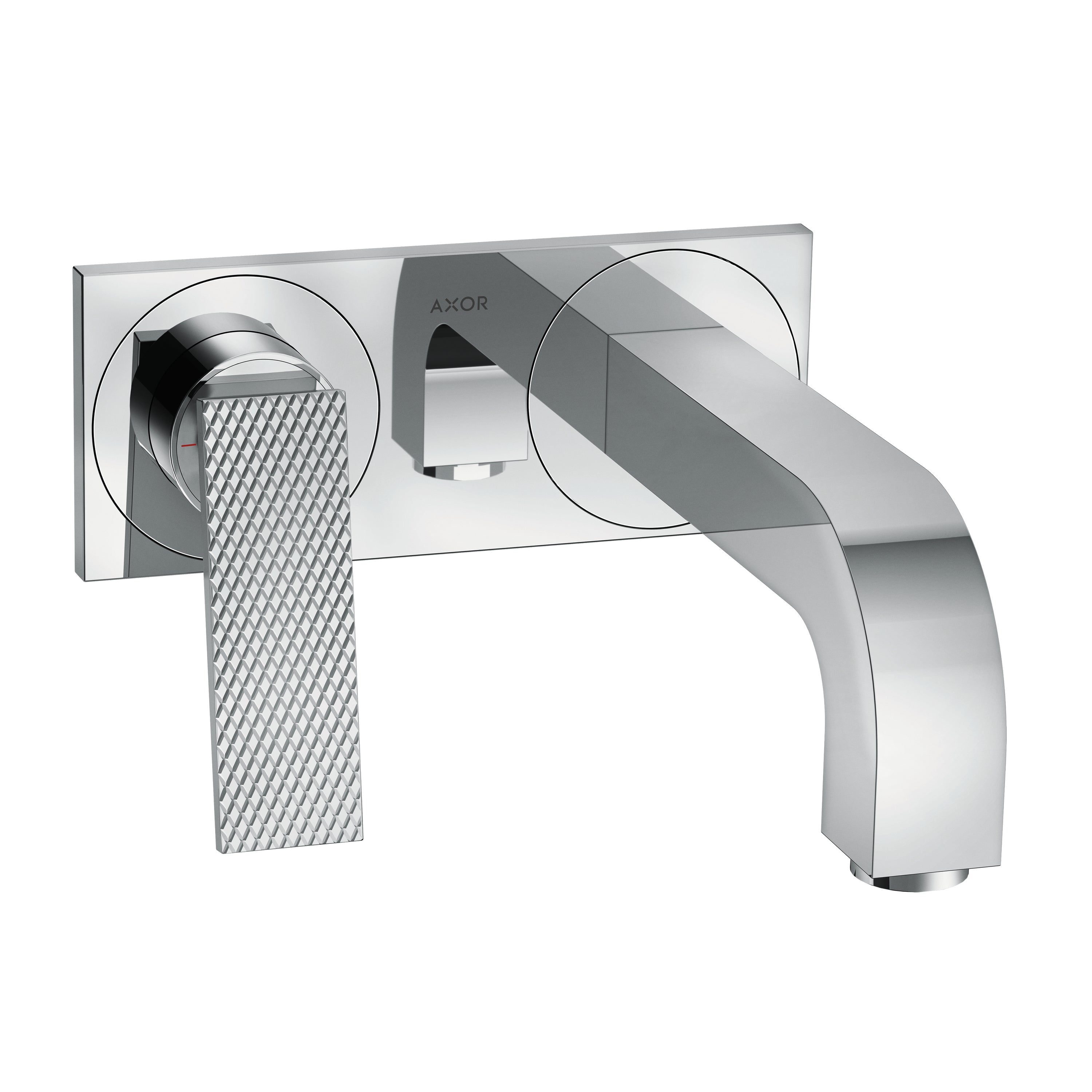 Wall-Mounted Single-Handle Faucet Trim with Base Plate- Rhombic Cut, 1.2 GPM in Multiple Finishes