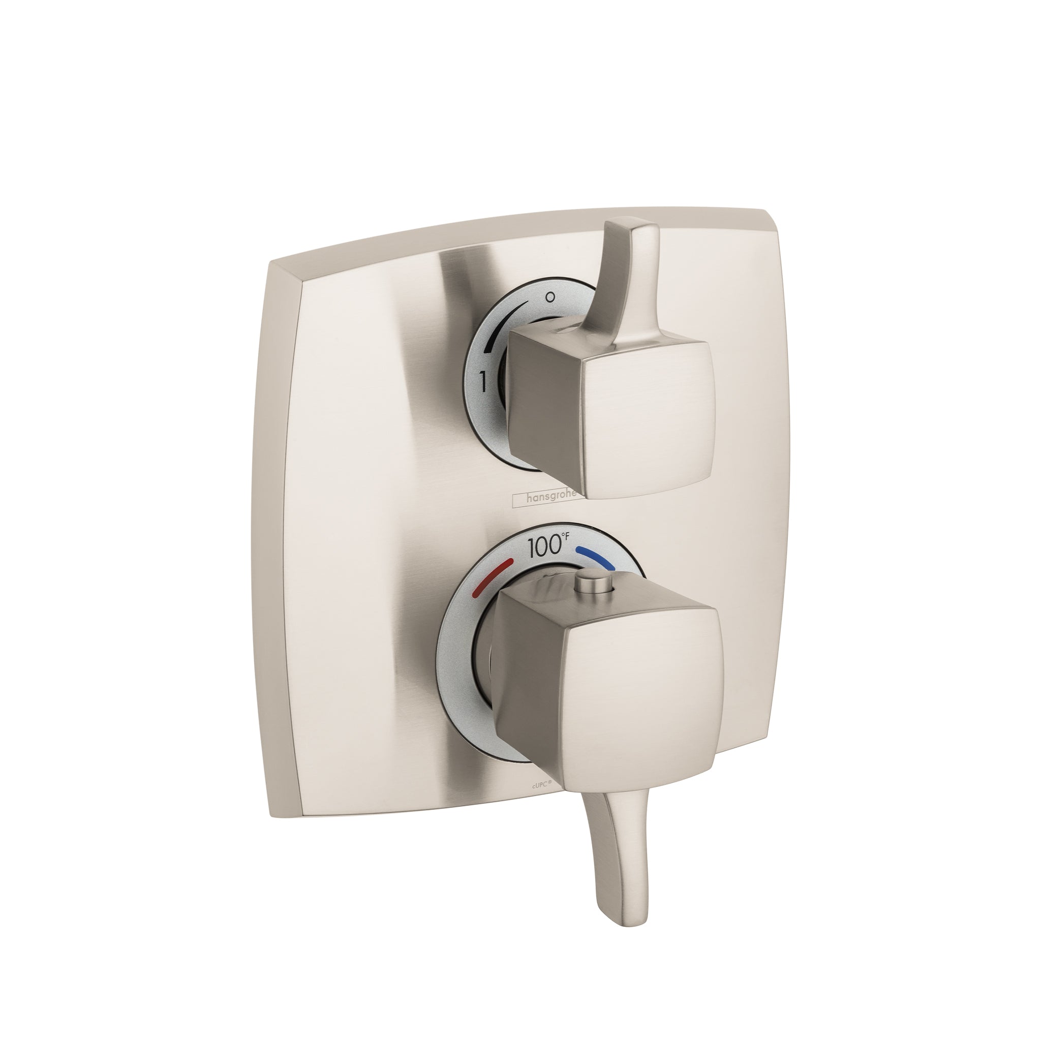 Thermostatic Trim with Volume Control, Square in Multiple Finishes