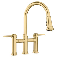 Blanco - 442981 - Empressa Pull-Down Dual-Spray Bridge Faucet - Satin Gold