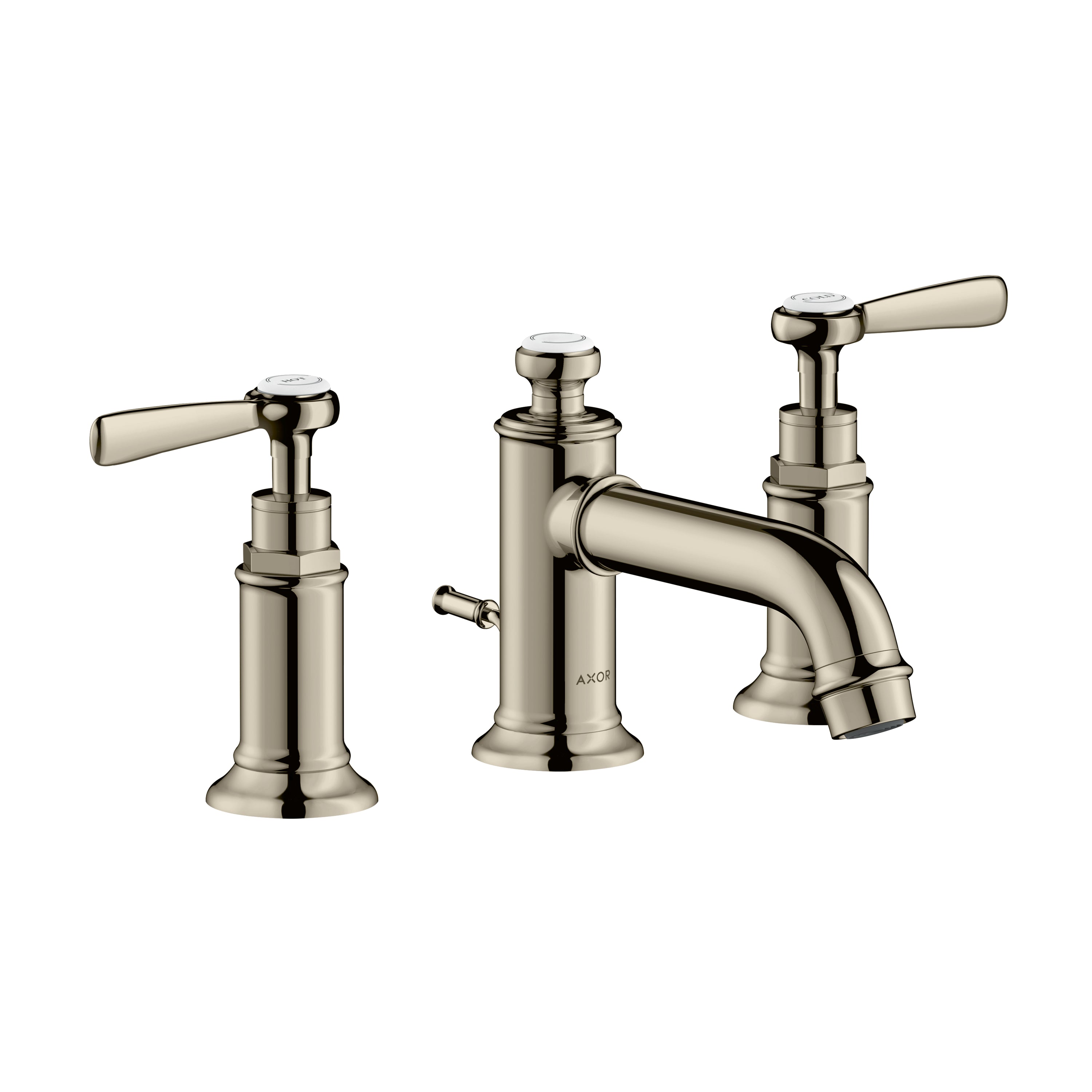 Widespread Faucet 30 with Lever Handles and Pop-Up Drain, 1.2 GPM in Multiple Finishes