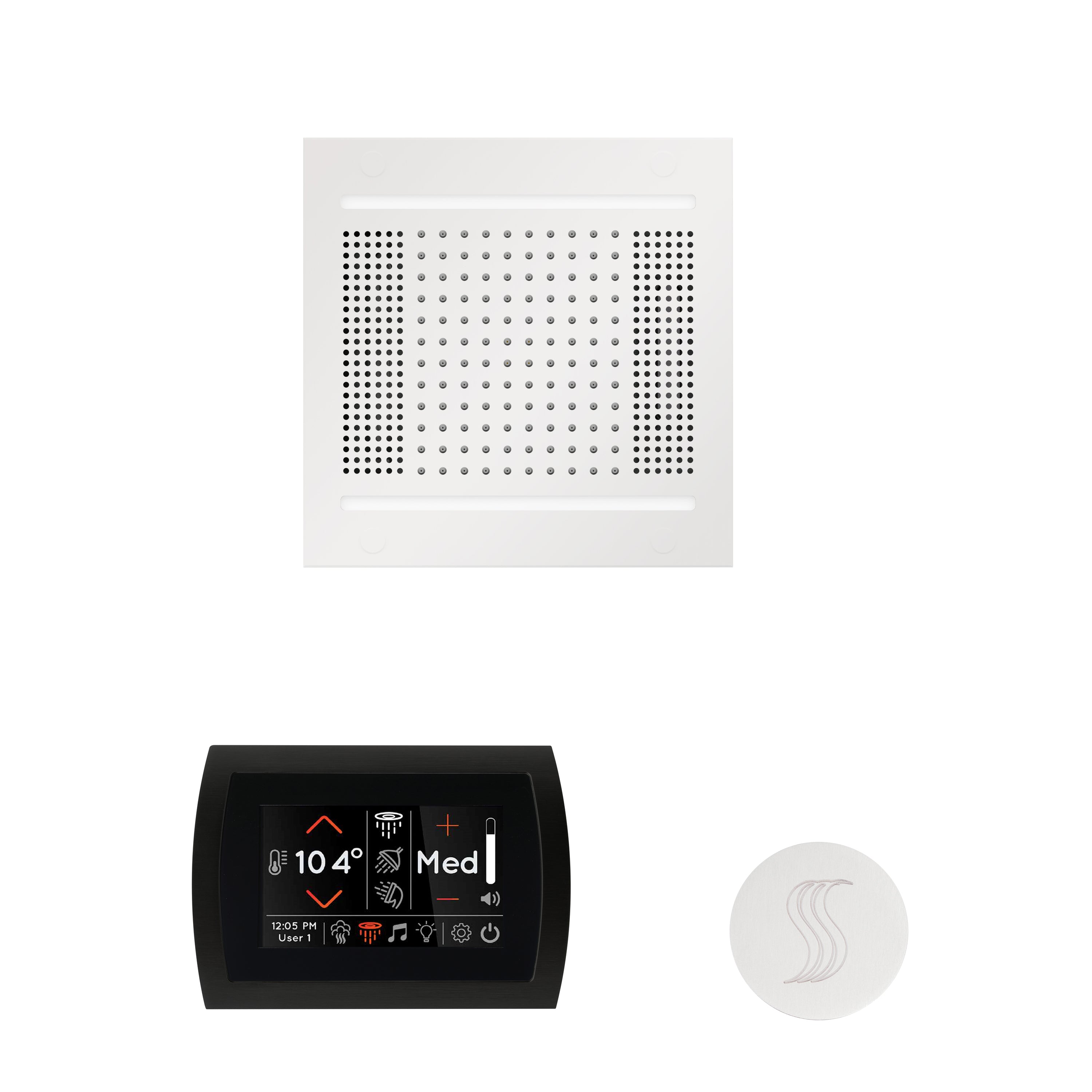 Wellness Steam Package - HydroVive 14 + SignaTouch Control (Wall Mount) + Steam Head (Square)