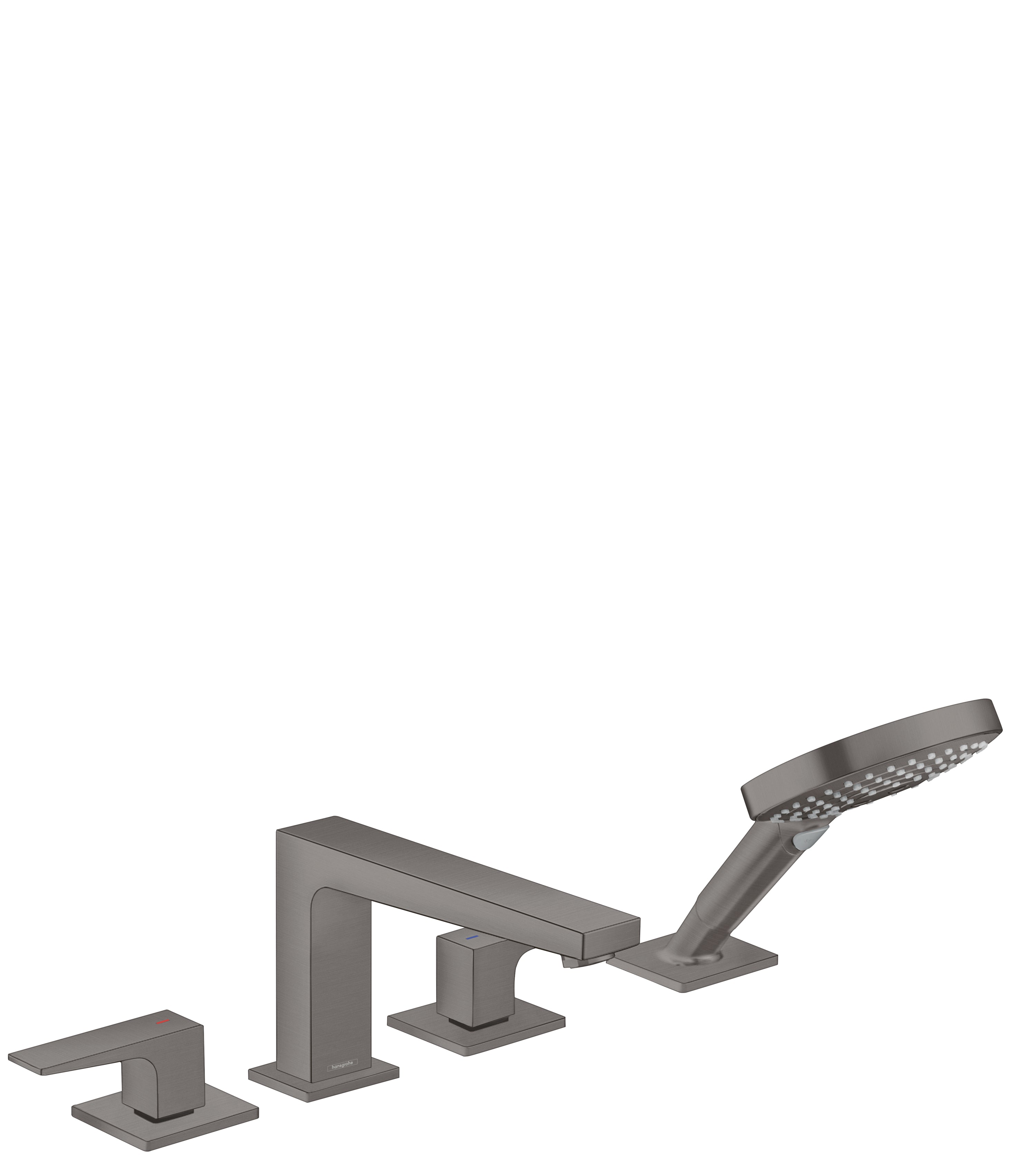 4-Hole Roman Tub Set Trim with Lever Handles and 1.75 GPM Handshower in Multiple Finishes