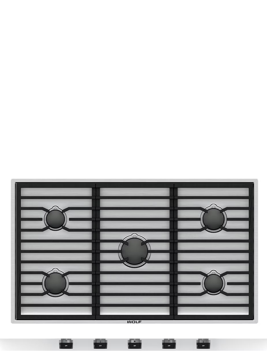36" Contemporary Gas Cooktop - 5 Burners