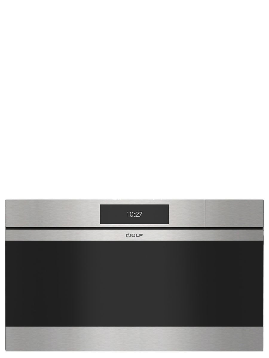 30" M Series Contemporary Stainless Steel Handleless Convection Steam Oven - Plumbed