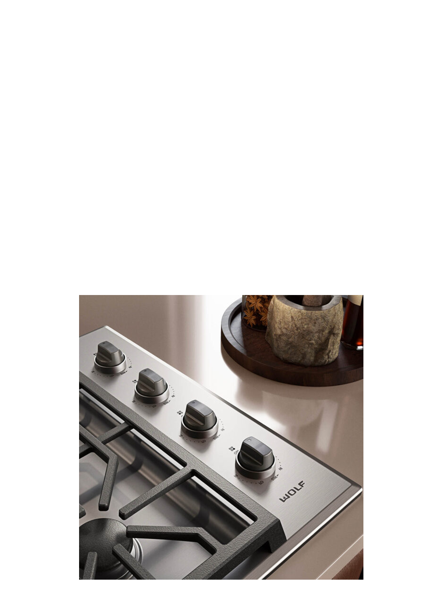 30" Professional Gas Cooktop - 4 Burners