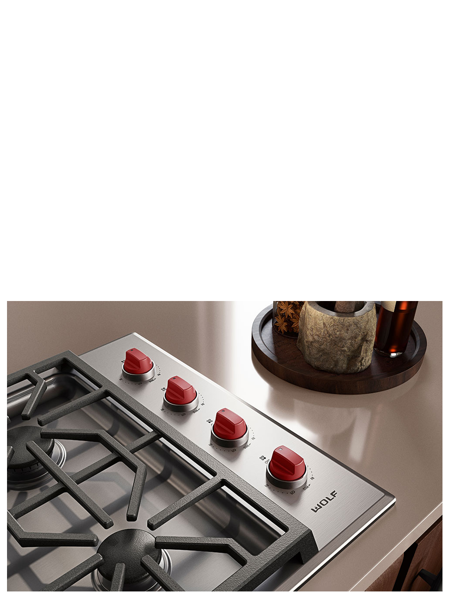 30" Professional Gas Cooktop - 4 Burners