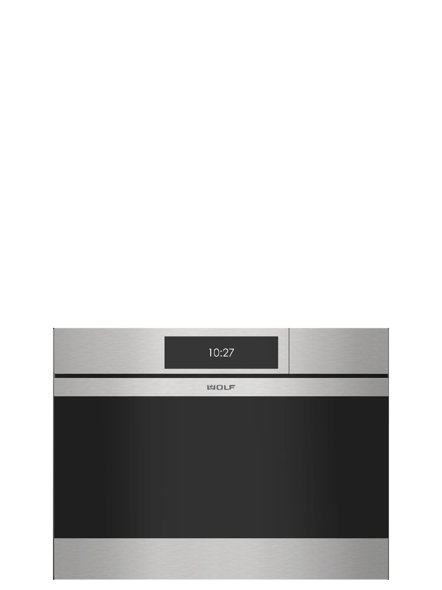 24" M Series Contemporary Stainless Steel Handleless Convection Steam Oven - Plumbed