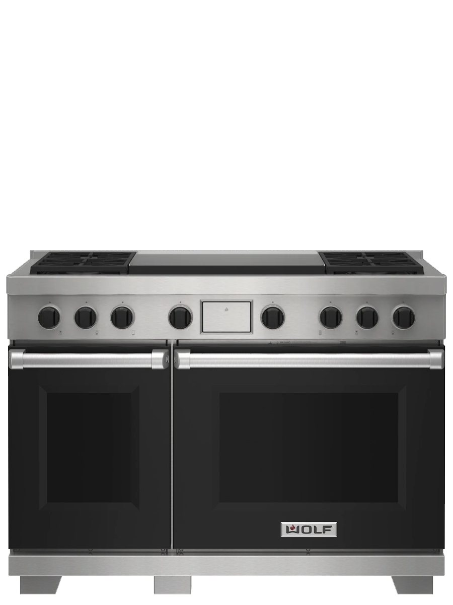 48" Dual Fuel Range - 4 Burners and Infrared Dual Griddle