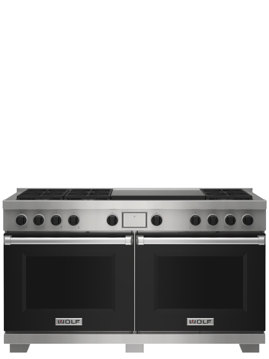 60" Dual Fuel Range - 6 Burners and Infrared Dual Griddle