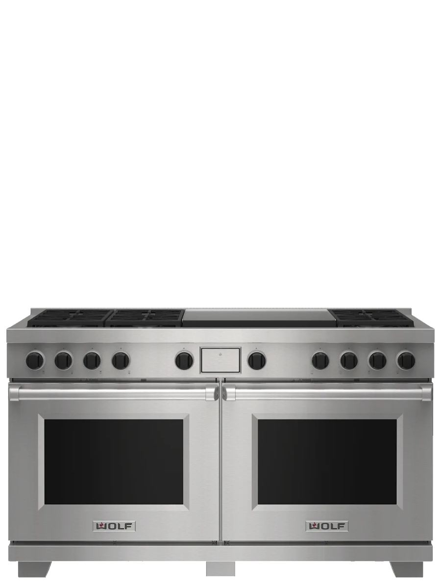 60" Dual Fuel Range - 6 Burners and Infrared Dual Griddle