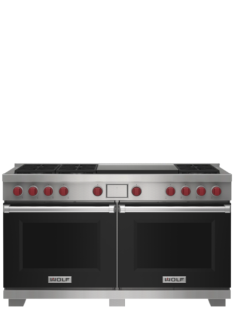 60" Dual Fuel Range - 6 Burners and Infrared Dual Griddle