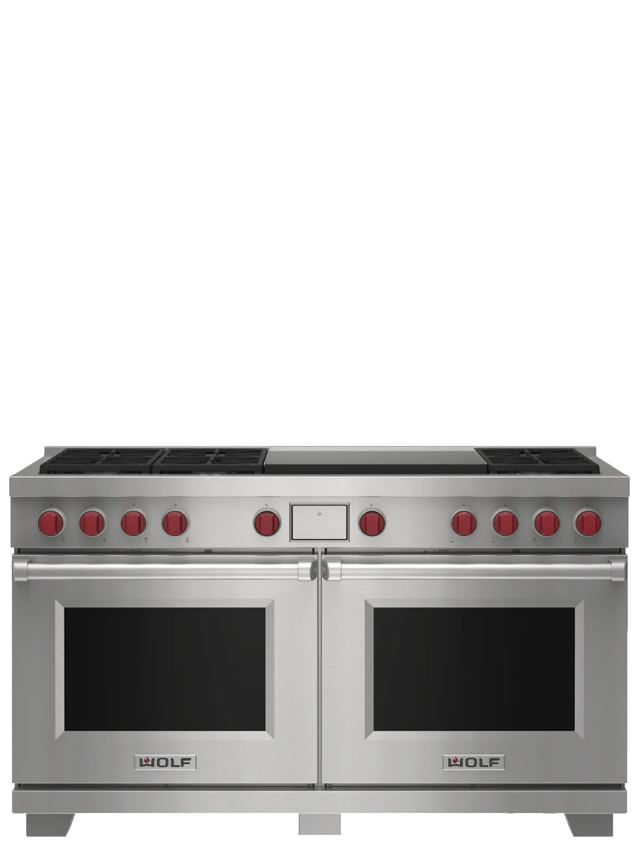 60" Dual Fuel Range - 6 Burners and Infrared Dual Griddle