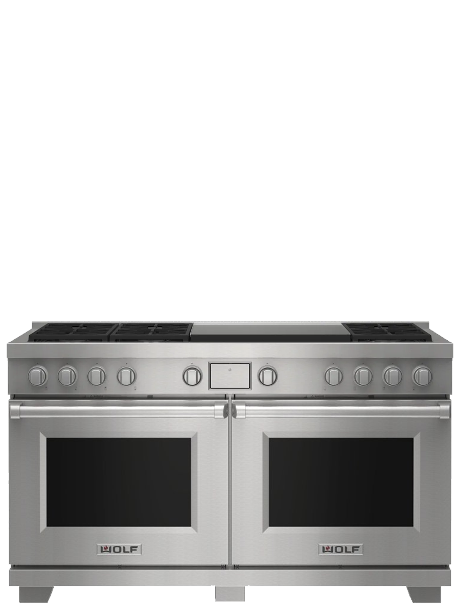 60" Dual Fuel Range - 6 Burners and Infrared Dual Griddle